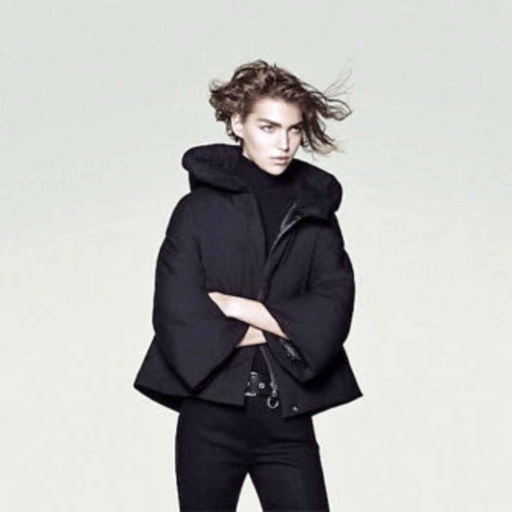 Jil Sander +J Black Cropped Down Jacket